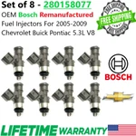 Oem X8 Bosch Fuel Injectors For 2005-2009 Chevy Buick Pontiac 5.3L V8 #280158077. Fixed Price $159.00.