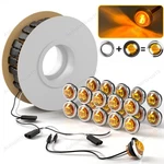 20X Amber 3/4" Marker Light Led Trailer Clearance W/plug & Stainless Ring Wire. Fixed Price $46.98.