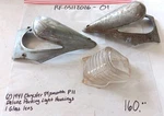 (2) 1941 Chrysler Plymouth P11 Deluxe Parking Light Housings- Lens #866501. Fixed Price $160.00.