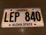 Hawaii Rainbow License Plate Lep 840 Aloha State. Fixed Price $15.00.