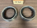 1952 Ford Shoebox Tail Light Bezels Pair Nos 326. Fixed Price $159.99.
