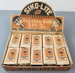10 New Vintage 1920 Siko-lite Non-glare Headlight Bulbs 158S 6-8 Display. Fixed Price $174.99.