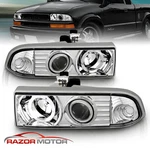 Led Halo Rings 1998-2004 For Chevy S10/BLAZER Chrome Projector Headlights. Fixed Price $105.49.