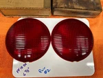 Nos Nib Pair Vintage LS385 Red Tail Stop Kd Lamp Light Glass Lens Truck Old #2. Fixed Price $119.95.