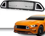 Front Upper Mesh Grille W/ Drl Led Light Fit 2015 2016 2017 Ford Mustang. Fixed Price $53.46.