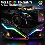 For Nissan 370Z Fairlady Z34 2008-2020 Led Headlights Rgb Animation Front Lamps. Fixed Price $989.00.