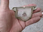 Nos 1957 1958 1959 Chrysler Plymouth Mopar License Plate Light Housing Plybj. Fixed Price $95.00.