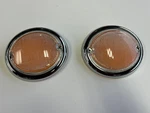 Turn Signal Lenses Amber Chrome Trim Vw TYPE2 Bus 63-67 211953161B/162B (pair). Fixed Price $124.95.