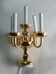 Heidi Ott Dollhouse Miniature Light 5 Candlestick Lamp #YL1087-G Special Stock. Fixed Price $37.50.