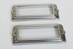 Pr 1948-50 Hudson Commodore Super Pacemaker Parking Light Turn Signal Bezels. Fixed Price $15.00.