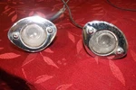55 56 57 Chevy Chevrolet Nomad Wagon Pair Rear Bumper License Plate Light Bezels. Fixed Price $19.99.