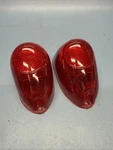 Lucas L549 Type Rear Lamp Lens Pair Red Jaguar Morgan Morris Minor Triumph Mga. Fixed Price $45.00.