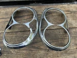 1965-1973 Mercedes W108 W109 W111 W112 Pair Of Chrome Headlight Lamp Bezel Trim. Fixed Price $62.79.