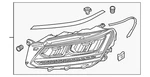 Genuine Volkswagen Headlamp Assembly 561-941-773-A. Fixed Price $877.86.