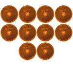 Class 2" Round Reflector With Center Mounting Hole Amber + Red. Fixed Price $8.65.