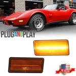2X Amber Lens Full Led Front Side Marker Lights For 1974-1979 Chevy Corvette C3. Fixed Price $54.99.