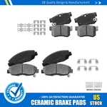 Front +rear Ceramic Brake Pads Set W/hardware For Honda Accord 2.3L 1998-2002. Fixed Price $50.21.