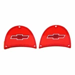 New Pair Red Tail Light Lens With Chrome Bowtie Trim Parts Fits Bel A1479C. Fixed Price $77.32.