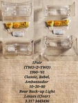 Amc Classic Rear Back Up Light (two)-lenses 1960 1961 10 20 Rebel N.o.s.. Fixed Price $29.99.
