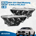 Left+right Pair Full Led Headlight Black W/bulb W/drl 2024-2026 Ford Mustang. Fixed Price $518.99.
