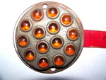 Vintage King Bee Type-a Foto-ray No. 295 Amber Glass Cats Eye Marble Reflector. Fixed Price $69.95.