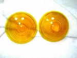 2 Nos Vintage Ls 304 Amber Trailer Glass Lens - 7/8 " Dia X 1 H. Fixed Price $45.00.