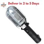 12" Trouble Light, Galvenized Metal Cage With Handle - Led. Fixed Price $10.77.