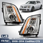 Hid Headlight For 2008-2014 Cadillac Cts W/afs W/o Bulb Chrome Left+right Pair. Fixed Price $630.99.