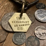 1969 Chevrolet El Camino Brass Key Fob. Fixed Price $14.95.