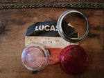 Lucas 572734 Chrome Bezel + L594 Red & Clear Light Lenses - Classic Car Job Lot. Fixed Price $26.28.