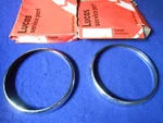 Nos Lucas Pair Headlamp Brass/chrome Rims Jaguar Xke 54521224 D/c 9/80. Fixed Price $100.00.