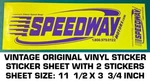 Speedway Motors Shop - Vintage Original Vinyl Decal Sticker Sheet Racing. Fixed Price $8.66.