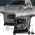 For 2015-2020 Gmc Yukon Halogen W/ Led Drl Projector Black Clear Headlights L+r. Fixed Price $226.00.