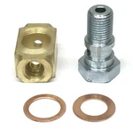 1939-1948 Ford Brake Master Cylinder Outlet Fitting & Bolt 99A-2076-SET. Fixed Price $24.90.
