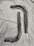 Chrome Radiator Pipes With Fins Early Flathead Ford V-8. Price Reduced!!!!!. Fixed Price $349.00.
