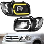 Led Drl Sequential Headlights For 2006 Toyota Tundra 2005-2007 Sequoia L+r. Fixed Price $259.99.