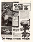 1954 Scott-atwater Outboard Motor Bail-a-matic Boat Pump Single Page Print Ad. Fixed Price $10.92.