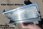 1964 Buick Wildcat Lesabre Backup Reverse Light 5955005 / 5955009 Missing Screws. Fixed Price $75.00.