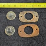 1951 1952 Pontiac License Plate Tag Light Lens & Bezels Guide L2-51 Glass Gm. Fixed Price $99.99.