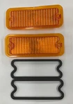 73 74 75 76 77 78 79 80 Gmc Chevrolet Truck Park Light Lens Amber Pr W/gasket. Fixed Price $26.95.