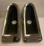 1962 Mercury Chrome Backup Light Lamp Door Bezels / Housings Nos. Fixed Price $110.00.