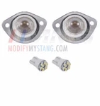 For 1979-1993 Mustang Rear License Plate Light Lenses Pair Led Bulbs. Fixed Price $21.55.