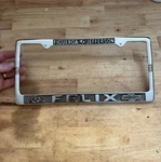 Felix Cat Chevy License Plate Frame Topper Chevrolet Car Truck Patina Auto Read. Fixed Price $38.26.