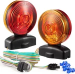 12V Magnetic Trailer Tow Lights Kit Two Sided Red & Amber For Rv Truck Car Bike. Fixed Price $23.95.