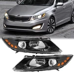 Black Halogen Headlights Headlamps Assembly For 2011-2013 Kia Optima Left&right. Fixed Price $105.00.