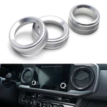 Silver Gps Navigation Screen Volume, Tune Knob Ring Covers For 2016-2023 Tacoma. Fixed Price $16.09.
