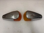 Hella Turn Signal Lens Pair Amber Chrome Housing Sae APP169 SMRBLP0366 Vintage. Fixed Price $65.00.