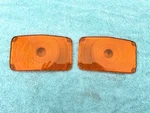 1956 Chevrolet 150 210 Bel New Amber Park Light Lamp Lens Pair (OEM#5947140). Fixed Price $20.00.