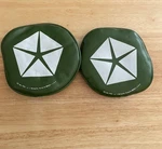 Kc Hilites Vintage Chrysler Light Covers Set Green Round 6 Diameter 5114. Fixed Price $50.00.