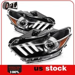 Led Drl Hid Xenon Pair Headlights Assembly Fit 2015-2017 Ford Mustang. Fixed Price $210.99.